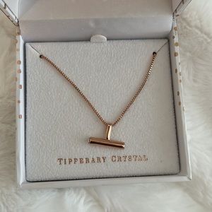 Rose Gold T Bar Necklace - New in Box